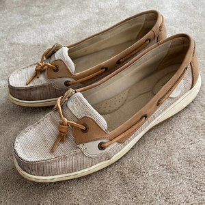 Sperry Top Sider Beige Tan Boat Shoes / Loafers